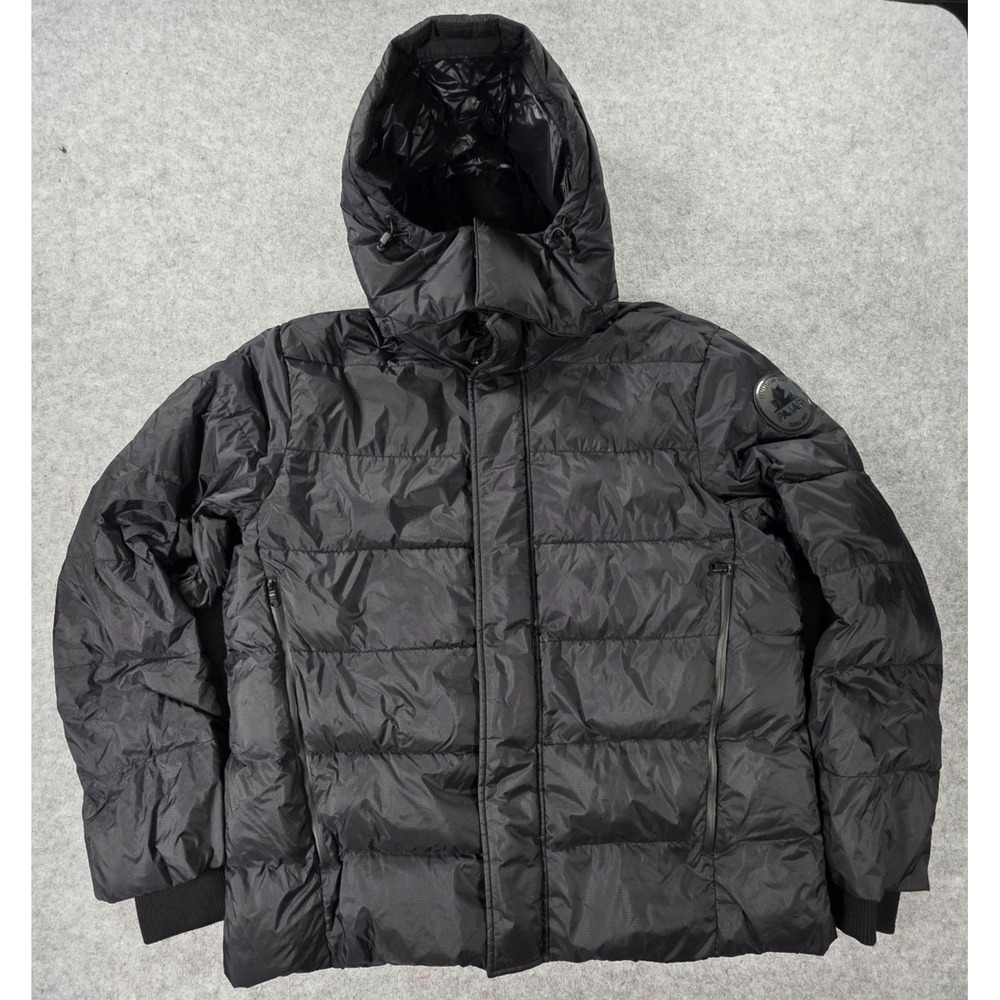 Pajar Puffer Jacket Mens XXL 2XL Black Packable Hooded Quilted Winter Coat